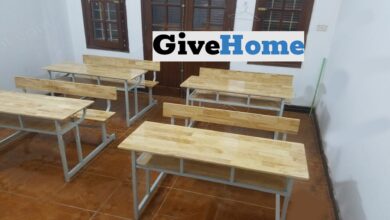 Bàn ghế học sinh tiểu học gỗ tự nhiên